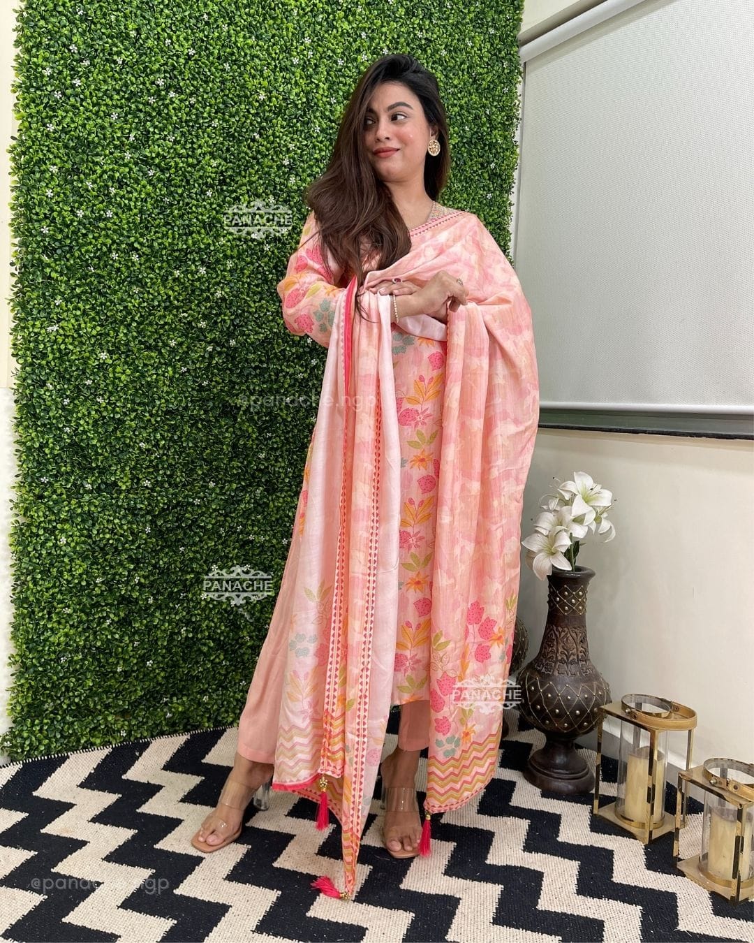 Kf Vi Gajal Natural Crepe Printed Kurti With Bottom Dupatta Wholesale Price In Surat